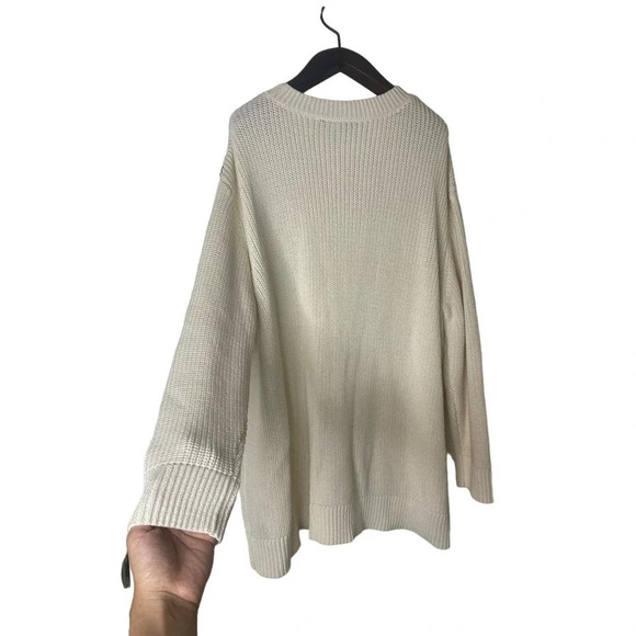 Lane bryant sequin shoulder cream knit dolman sleeve sweater sz 22/24 - Picture 12 of 16